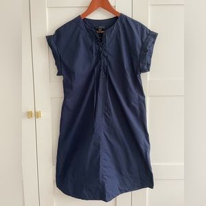 J.Crew 100% Cotton Dress in Navy (Small)